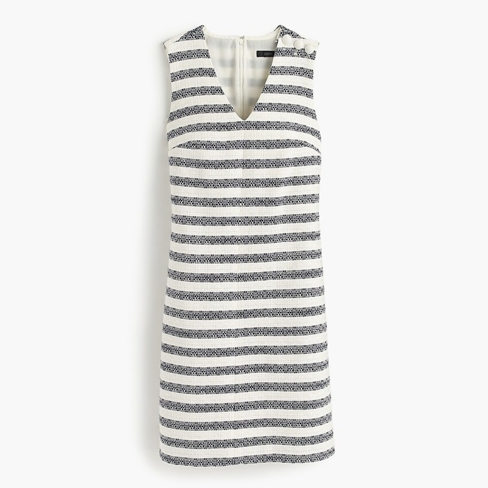 J Crew Striped Tweed Sheath Dress